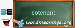 WordMeaning blackboard for cotenant